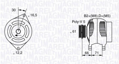MAGNETI MARELLI 063534150120 -  Генератор